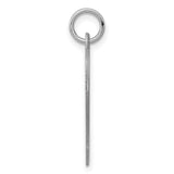 Engravable Heart Polished Front/Satin Back Disc Charm Pendant in Real 925 Sterling Silver