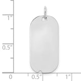 Engravable Dog Tag Polished Front/Satin Back Disc Charm Pendant in Real 925 Sterling Silver