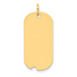 Engravable Dog Tag Polished Disc Charm Pendant in Real 925 Sterling SIlver