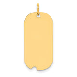 Engravable Dog Tag Polished Disc Charm Pendant in Real 925 Sterling SIlver
