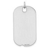 Engravable Dog Tag Disc Charm Pendant in Real 925 Sterling Silver