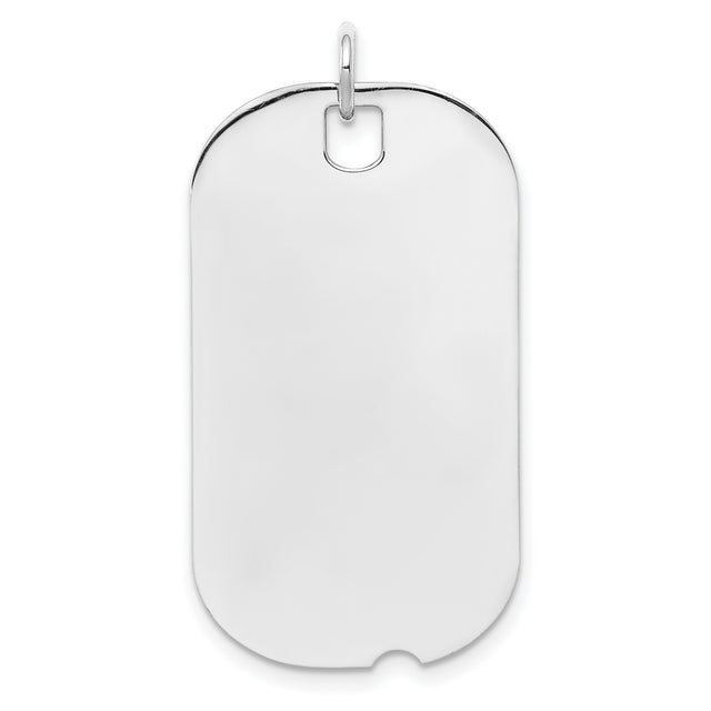 Engravable Dog Tag Disc Charm Pendant in Real 925 Sterling Silver