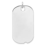 Engravable Dog Tag Disc Charm Pendant in Real 925 Sterling Silver