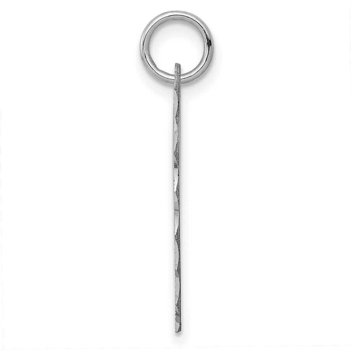 Engravable Heart Patterned Polished Front/Satin Back Disc Charm Pendant in Real 925 Sterling Silver
