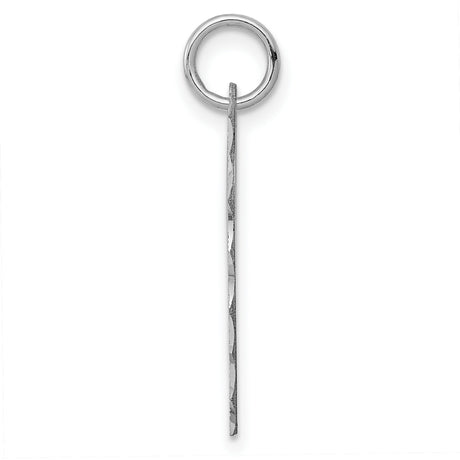 Engravable Heart Patterned Polished Front/Satin Back Disc Charm Pendant in Real 925 Sterling Silver