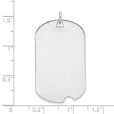 Engravable Dog Tag Disc Charm Pendant in Real 925 Sterling Silver
