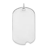 Engravable Dog Tag Disc Charm Pendant in Real 925 Sterling Silver