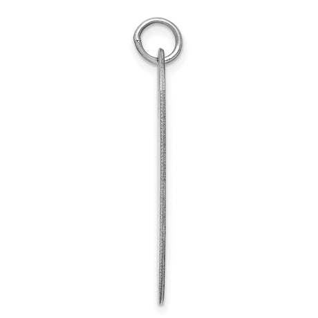 Engravable Dog Tag Polish Front/Satin Back Disc Charm Pendant in Real 925 Sterling Silver