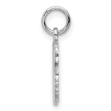 Pink Enamel Right Facing Girl Head Disc Charm Pendant in Real 925 Sterling Silver