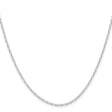 925 White Gold 1.75 mm Polished Chain Necklace