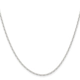 925 White Gold 1.75 mm Polished Chain Necklace