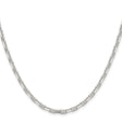 925 White Gold 3.75 mm Polished Chain Necklace