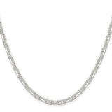 925 White Gold 4.75 mm Polished Chain Necklace