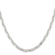 925 White Gold 5.5 mm Polished Chain Necklace