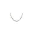 925 White Gold 7.5 mm Figaro Chain Necklace, Polished