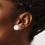 Sterling Silver Reversible Stud Earrings with White Shell Pearl and Black Shell Bead Cluster