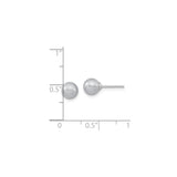 Sterling Silver Ball Stud Earrings with Shell, Classic Minimalist Design for Women and Men