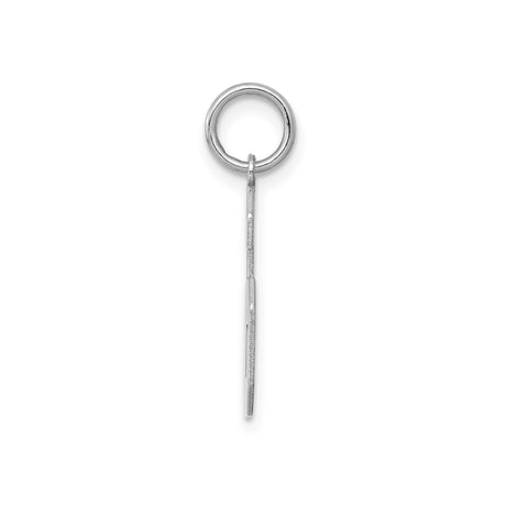 Sterling Silver Number 6 Pendant, Polished Block Style Numeral Charm