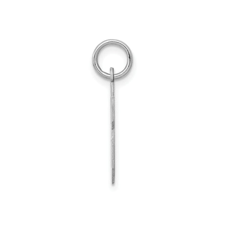 Sterling Silver Number 8 Pendant Charm, Bold Cutout Block Design, Unisex Numeric Jewelry