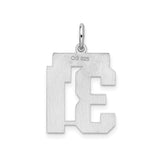 Sterling Silver Number 31 Pendant, Bold Athletic Font, Unisex Sports Charm