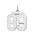 Sterling Silver Number 89 Pendant, Bold Block Numerals, Sports Jersey Style Charm
