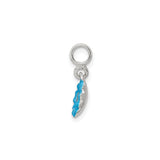 Sterling Silver Evil Eye Flower Pendant with Blue Enamel and Cubic Zirconia