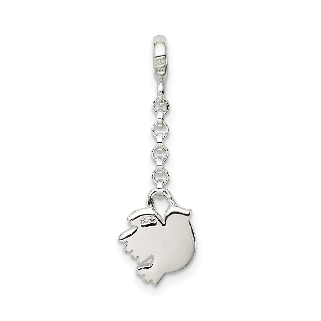 Sterling Silver Dove Dangle Charm, Holy Spirit Symbol, Christian Religious Jewelry