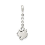 Sterling Silver Dove Dangle Charm, Holy Spirit Symbol, Christian Religious Jewelry
