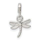 Dragonfly Enhancer Charm Pendant in Real 925 Sterling Silver