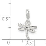 Dragonfly Enhancer Charm Pendant in Real 925 Sterling Silver