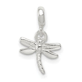 Dragonfly Enhancer Charm Pendant in Real 925 Sterling Silver