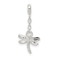 Dragonfly Dangle Enhancer Charm Pendant in Real 925 Sterling Silver