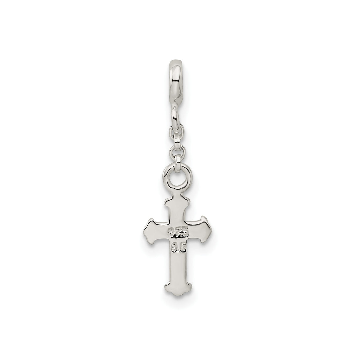 Sterling Silver Cross Pendant with Minimalist Four-Point Design, Modern Faith Jewelry for Men and Women