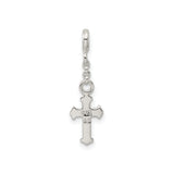 Sterling Silver Cross Pendant with Minimalist Four-Point Design, Modern Faith Jewelry for Men and Women