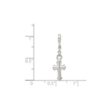 Sterling Silver Cross Pendant with Minimalist Four-Point Design, Modern Faith Jewelry for Men and Women