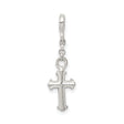 Sterling Silver Cross Pendant with Minimalist Four-Point Design, Modern Faith Jewelry for Men and Women
