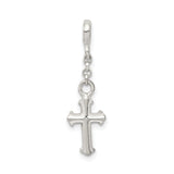 Sterling Silver Cross Pendant with Minimalist Four-Point Design, Modern Faith Jewelry for Men and Women
