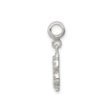 Sterling Silver Dollar Sign Pendant with Cubic Zirconia, Iced Out Money Symbol Charm