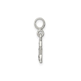 Sterling Silver Pendant Charm with Double Star Outline and Oxidized Dotted Accents