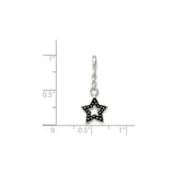 Sterling Silver Star Charm Pendant with Layered Open Design and Dot Accents