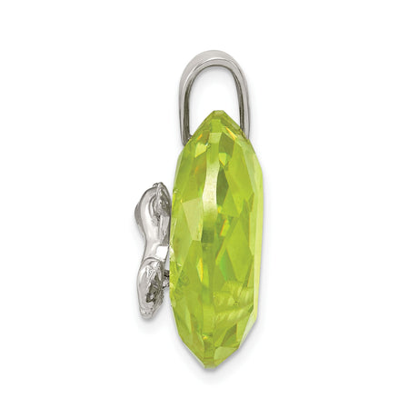Sterling Silver Frog Pendant with Cubic Zirconia, Whimsical Nature Motif for Women and Animal Lovers