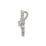 Sterling Silver Snowflake Pendant with Cubic Zirconia, Winter Motif Design for Women