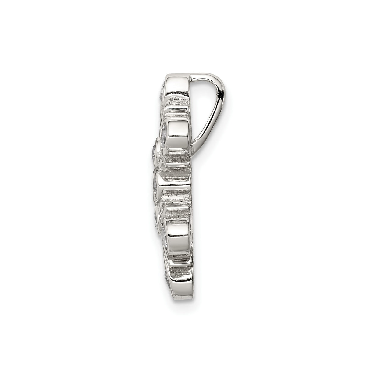 Sterling Silver Snowflake Pendant with Cubic Zirconia, Winter Holiday Jewelry for Women