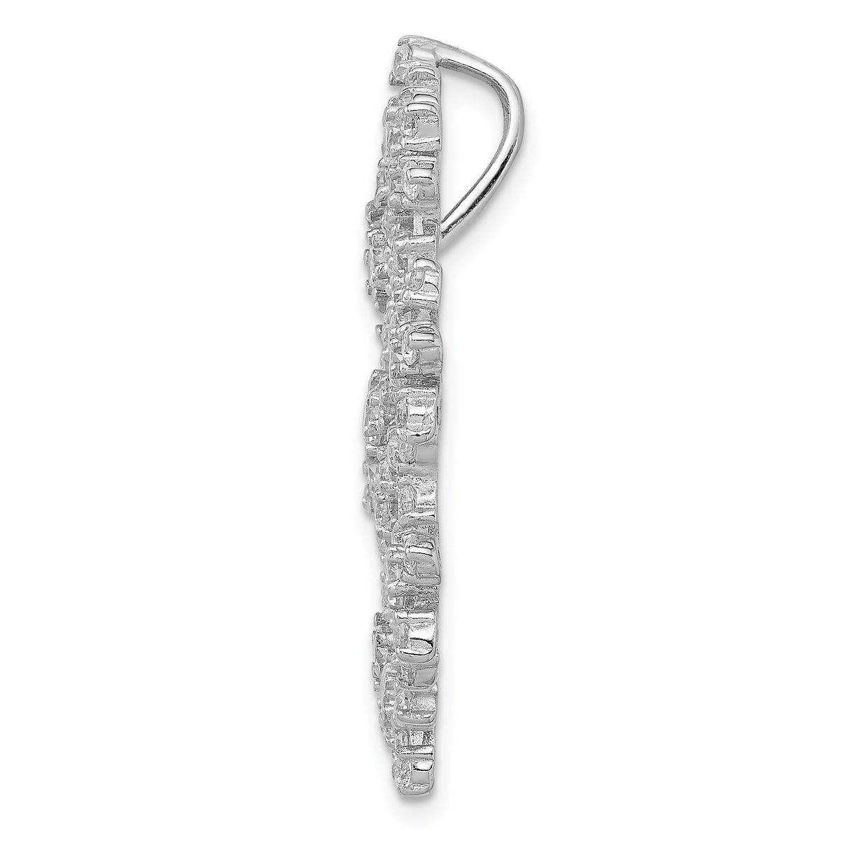 Sterling Silver Snowflake Brooch with Cubic Zirconia, Winter Jewelry Pin for Women