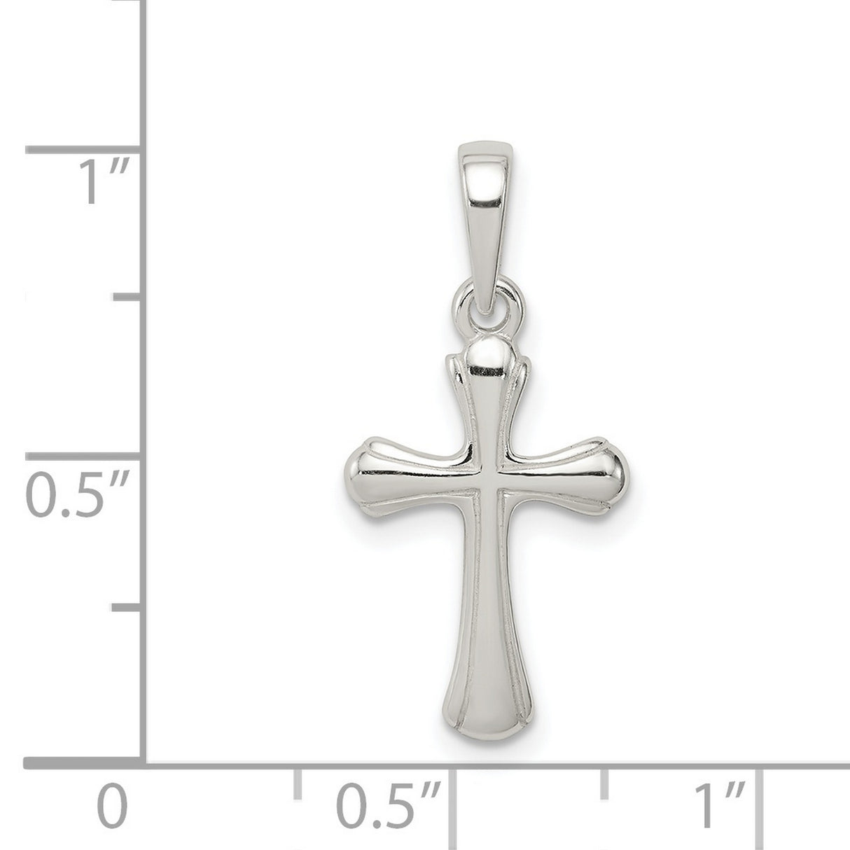 Cross Charm Pendant in Real 925 Sterling Silver