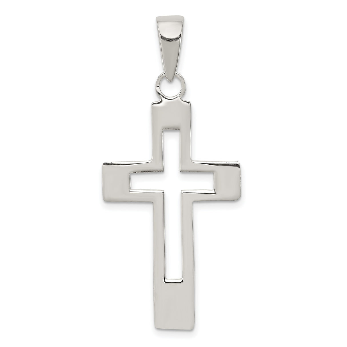 Cross Charm Pendant in Real 925 Sterling Silver