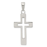 Cross Charm Pendant in Real 925 Sterling Silver