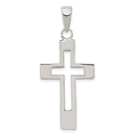 Cross Charm Pendant in Real 925 Sterling Silver