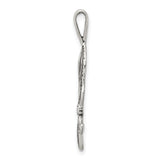 Sterling Silver Fleur-de-Lis Pendant, French Lily Symbol, Religious and Cultural Jewelry