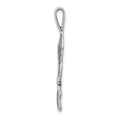Sterling Silver Fleur-de-Lis Pendant, French Lily Symbol, Religious and Cultural Jewelry